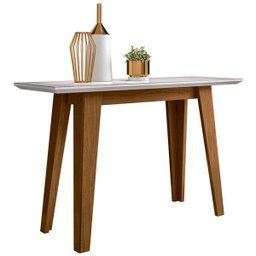 Aparador para Sala com Tampo de Vidro Jade Ypê Off White - 1