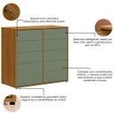 Ver imagem 3 de Cômoda para Quarto 10 Gavetas Melinda Freijó/verde