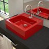 Cuba de Apoio Quadrada Para Banheiro Q35W Vermelho - Lyam Decor - 2