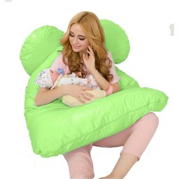 Almofada Extra Grande P/grávida Dormir De Lado Envio Rápido - Verde claro - 4
