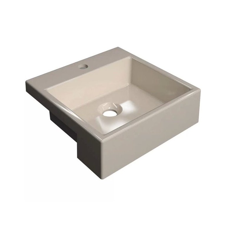 Cuba de Semi Encaixe Quadrada Para Banheiro XQ355 Bege - Lyam Decor Cuba de Semi Encaixe Quadrada Para Banheiro XQ355 Bege - Lyam Decor