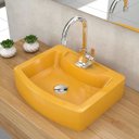 Ver imagem 2 de Cuba de Apoio Retangular Para Banheiro RT41 Aria Amarelo - Lyam Decor