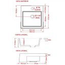 Ver imagem 3 de Cuba de Semi Encaixe Quadrada Para Banheiro XQ395 Vermelho - Lyam Decor