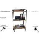 Ver mais imagens de Kit 01 Mesa Cavalete 135 cm com Estante 3 Prateleiras Estilo Industrial Form Carvalho - Lyam Decor