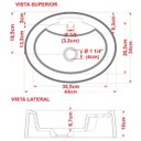 Ver imagem 3 de Cuba de Apoio Oval para Banheiro Onix O43 Branco - Lyam Decor