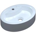 Ver imagem 1 de Cuba de Apoio Oval para Banheiro Onix O43 Branco - Lyam Decor