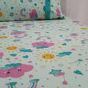 Ver imagem 2 de Jogo de Cama Casal Malha de Algodão 3 Peças Arco Iris