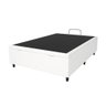 Base Cama Box com Baú Solteiro, Queen, Casal, King Corino Branco - Branco - Casal - 3