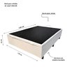 Base Cama Box com Baú Solteiro, Queen, Casal, King Corino Branco - Branco - Casal - 9