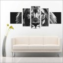 Ver imagem 4 de Quadro Decorativo Leão Abstrato Animais Salas Decorações Interiores Com Moldura