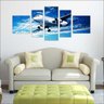 Quadro Decorativo Avião Aeronave Salas Interiores Mosaico 5 Peças Com Moldura - 4