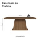 Ver imagem 7 de Mesa de Jantar 5364 6 Lugares Retangular MDF 160cm Marrom Madesa