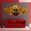 Ver imagem 2 de Quadro Decorativo Buda Budismo Budista Salas Interiores Mosaico 5 Peças Com Moldura