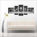 Ver imagem 1 de Quadro Decorativo Católicos Jesus Cristo Santa Ceia Religião Salas Interiores Mosaico 5 Peças