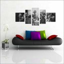 Ver imagem 1 de Quadro Decorativo Católicos Jesus Santa Ceia Cristo Religião Salas Interiores Mosaico 5 Peças