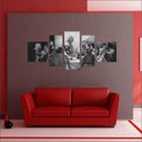 Ver imagem 4 de Quadro Decorativo Católicos Jesus Santa Ceia Cristo Religião Salas Interiores Mosaico 5 Peças