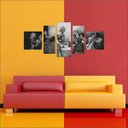 Ver imagem 2 de Quadro Decorativo Católicos Jesus Santa Ceia Cristo Religião Salas Interiores Mosaico 5 Peças