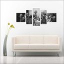 Ver imagem 3 de Quadro Decorativo Católicos Jesus Santa Ceia Cristo Religião Salas Interiores Mosaico 5 Peças