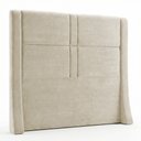 Ver imagem 1 de Cabeceira para Cama Box Casal Padrão Freeza 140cm com Frame Bouclê Bege - Desk Design