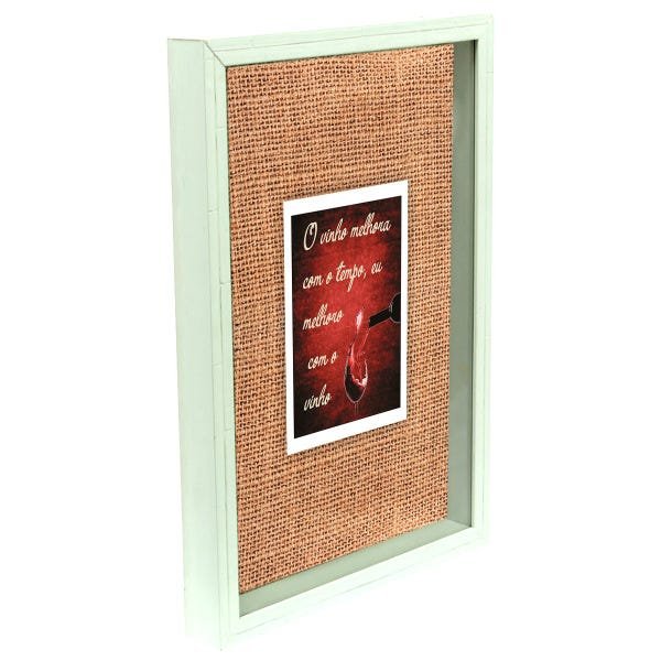 Quadro Porta Rolha 30X45 O Vinho Melhora Com o Tempo e Eu Melhoro Com o Vinho ArtFrame - 2