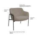 Ver imagem 3 de Poltrona Decorativa Jade Base Aço Preto Bouclé Marrom Claro - Nexta Casa