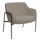 Ver imagem 1 de Poltrona Decorativa Jade Base Aço Preto Bouclé Marrom Claro - Nexta Casa