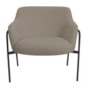 Ver imagem 6 de Poltrona Decorativa Jade Base Aço Preto Bouclé Marrom Claro - Nexta Casa