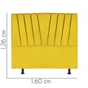 Ver imagem 3 de Cabeceira Estofada Bélgica 160CM Queen Suede Amarelo - D A DECOR