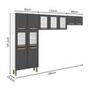 Ver imagem 2 de Cozinha de Aço Completa 3 Peças Grafite Bella Bertolini