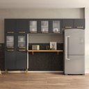 Ver imagem 1 de Cozinha de Aço Completa 3 Peças Grafite Bella Bertolini