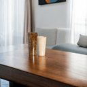 Ver imagem 6 de Vaso Decorativo de Cerâmica para Sala de Jantar Firenze Marrom e Bege Petra Joelma Decorações