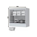 Ver imagem 4 de Balcão de Cozinha Americana 2 Portas C/tampo Cooktop 80cm Cinza - Henn