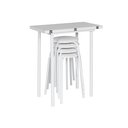Ver imagem 3 de Conjunto de Mesa Dobrável com 4 Banquetas Expert Branco