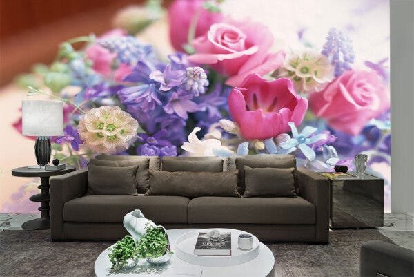 Papel de Parede de Flores 0007 - Papel de Parede Paisagem 5m - 1
