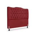 Ver imagem 3 de Cabeceira King Estofada Dunas - Veludo Vermelho