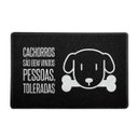 Ver imagem 2 de Capacho Cachorros São Bem Vindos Preto 0,40x0,60M - Beek