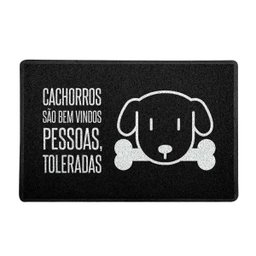 Capacho Cachorros São Bem Vindos Preto 0,40x0,60M - Beek - 2