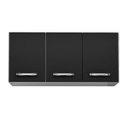 Ver imagem 2 de Armário Aéreo Honduras 03 Portas 120cm Branco/Preto - Lumil Móveis