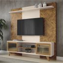 Ver imagem 2 de Estante Home Painel para TV até 60 Pol. Marchê Chevron/Off White - HB Móveis