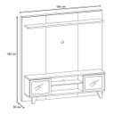 Ver imagem 6 de Estante Home Painel para TV até 60 Pol. Marchê Chevron/Off White - HB Móveis