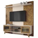 Ver imagem 1 de Estante Home Painel para TV até 60 Pol. Marchê Chevron/Off White - HB Móveis