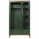Ver imagem 2 de Armario Malibu 3 Portas e 2 Gavetas Cor Verde com Amendoa 204 Cm - 63588
