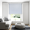Ver mais imagens de Persiana Rolo Double Vision Branca Zebra C/ Bandô 120 (l) X 160 (a) Cm Cortina Rainbow 1,20 X 1,60