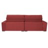 Sofá Retrátil e Reclinável 2.12M com Molas Cama Inbox Estilo Suede Velusoft Vermelho - 6
