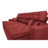 Sofá Retrátil e Reclinável 2.12M com Molas Cama Inbox Estilo Suede Velusoft Vermelho - 4