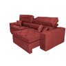 Sofá Retrátil e Reclinável 2.12M com Molas Cama Inbox Estilo Suede Velusoft Vermelho - 8