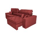Ver mais imagens de Sofá Retrátil e Reclinável 2.12M com Molas Cama Inbox Estilo Suede Velusoft Vermelho