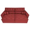 Sofá Retrátil e Reclinável 2.12M com Molas Cama Inbox Estilo Suede Velusoft Vermelho - 5