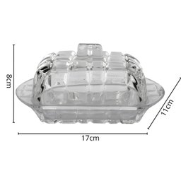 Manteigueira Romance de Vidro Transparente 410ml - 2