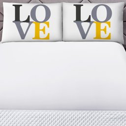 Jogo de Lençol Casal Queen Soft 3 Peças Cama Fronha e Lençol Elástico 180 Fios Love Amor - 3